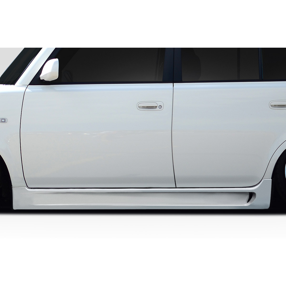 Modify your Scion xB 2004 with our Exterior/Side Skirts - Side view of the vehicle part with a straight angle