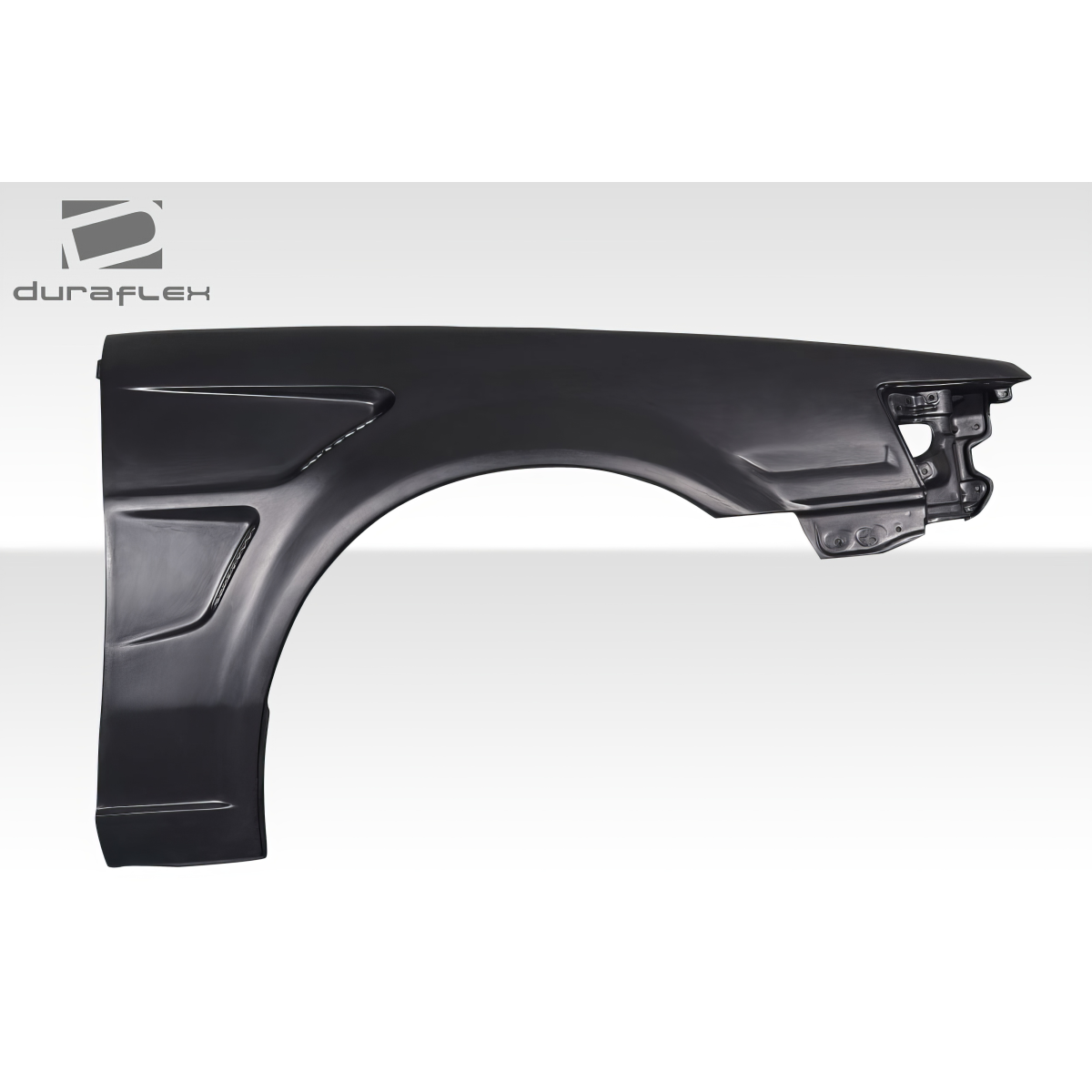 Modify your Toyota Corolla 1984 with our Exterior/Fenders - Side view of fender part at a slight angle