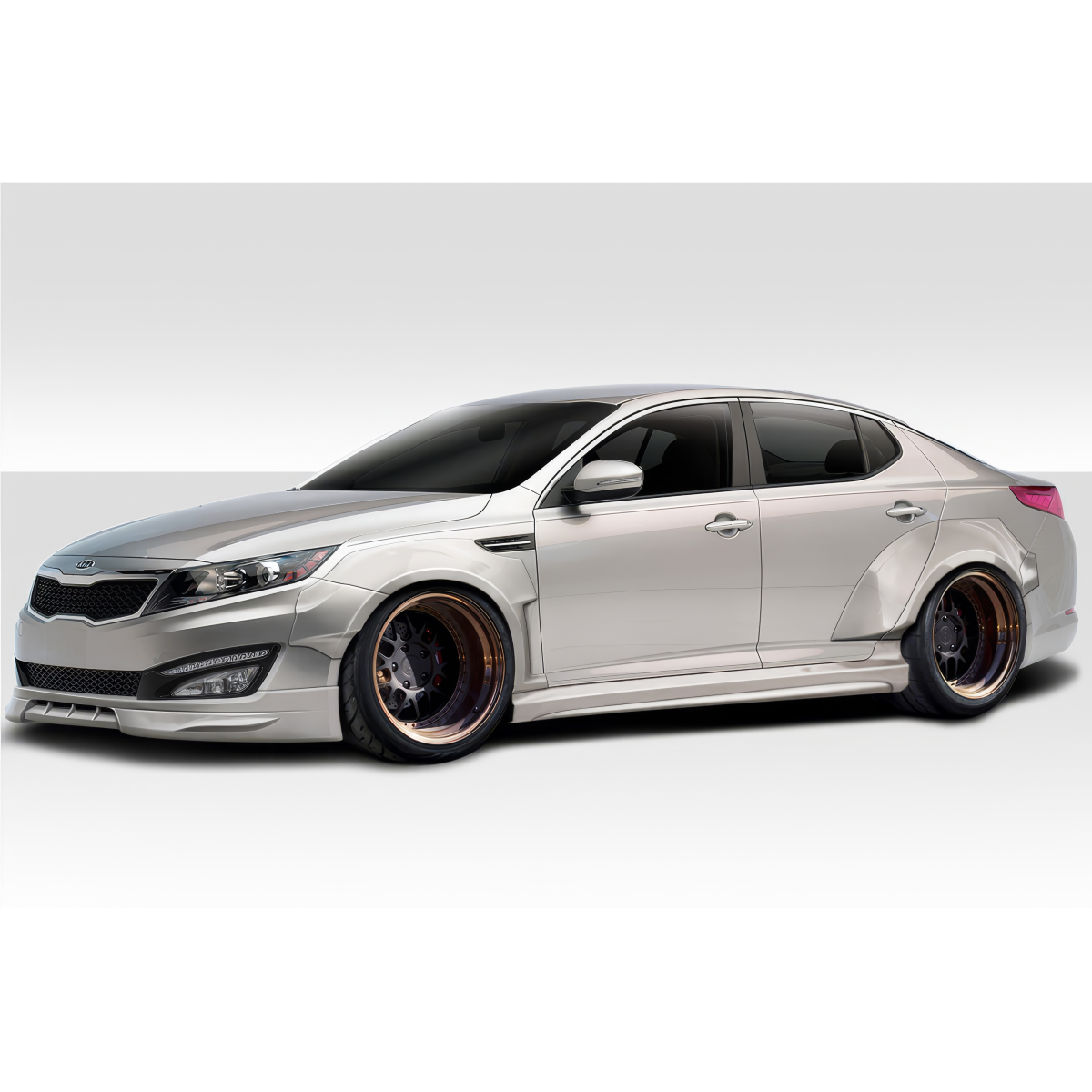 Modify your KIA Optima 2011 with our Exterior/Complete Body Kits - Left side view of a modified Kia Optima