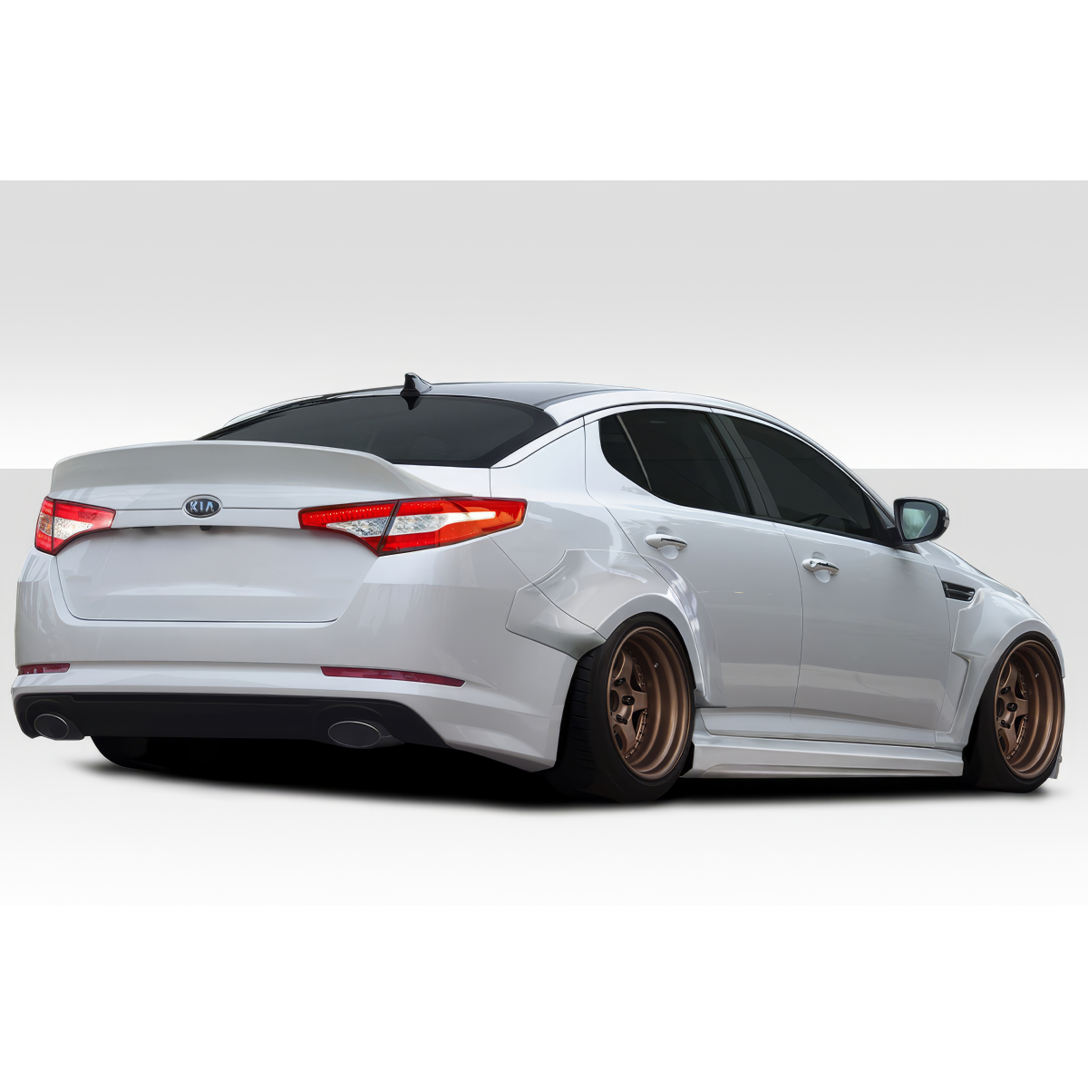 Modify your KIA Optima 2011 with our Exterior/Complete Body Kits - View from rear three quarter angle