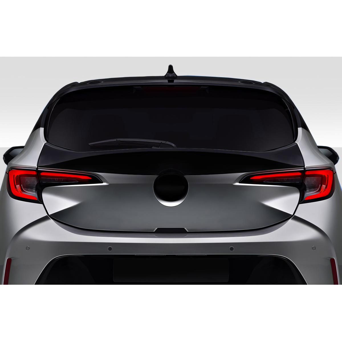 Modify your Toyota Corolla 2019 with our Exterior/Wings - Rear view angle of rear mid wing spoiler