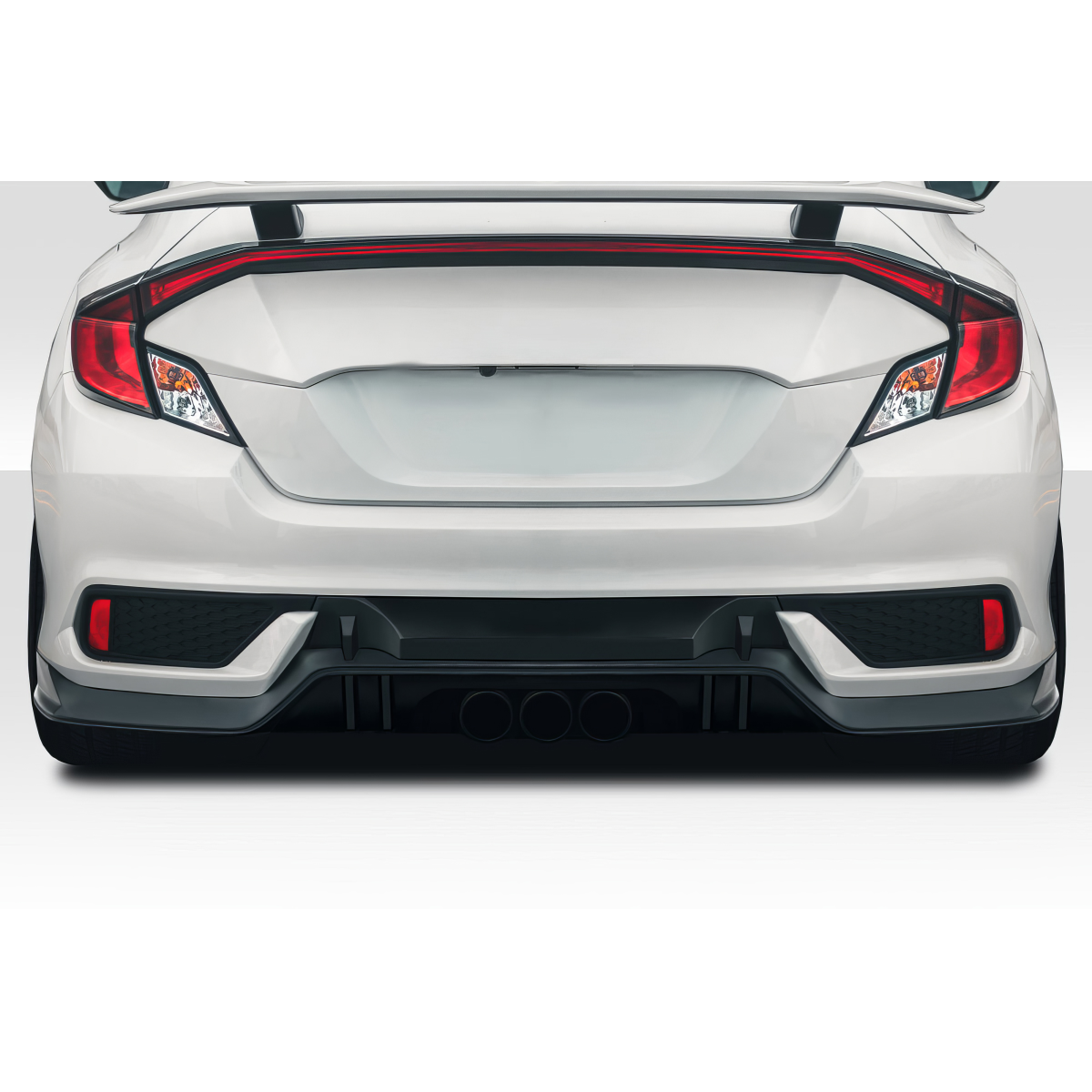 Modify your Honda Civic 2016 with our Exterior/Diffusers - Rear view angle of the vehicle part