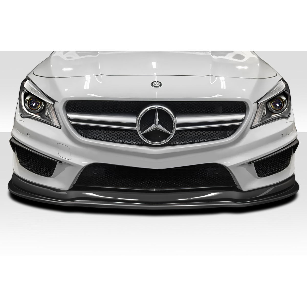 Modify your Mercedes-Benz CLA250 2014 with our Exterior/Front Bumpers or Lips - Front view of the car at a low angle