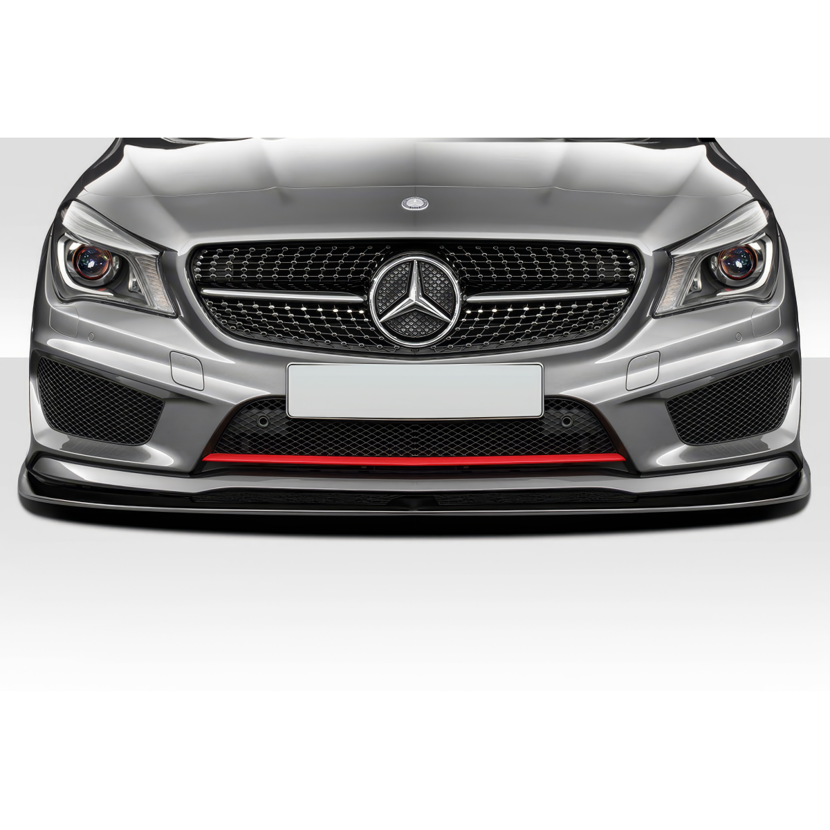 Modify your Mercedes-Benz CLA250 2014 with our Exterior/Front Bumpers or Lips - Front view of Mercedes CLA250 at eye level angle