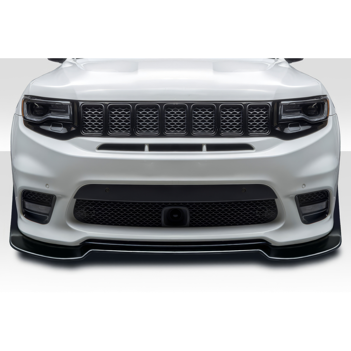 Modify your Jeep Cherokee 2017 with our Exterior/Front Bumpers or Lips - Frontal view of front lip spoiler on Jeep