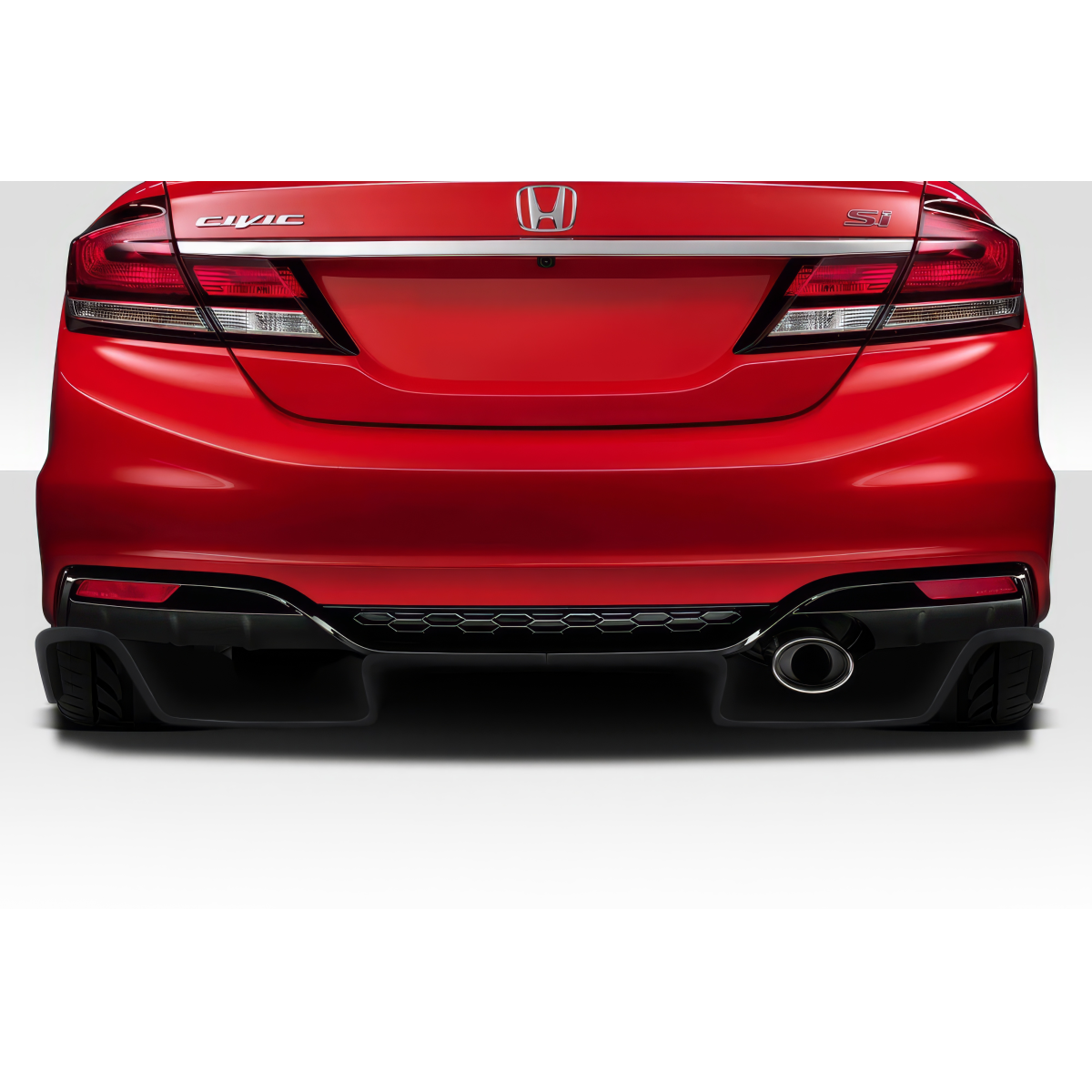 Modify your Honda Civic 2006 with our Exterior/Diffusers - Rear view angle of the Honda Civic diffuser