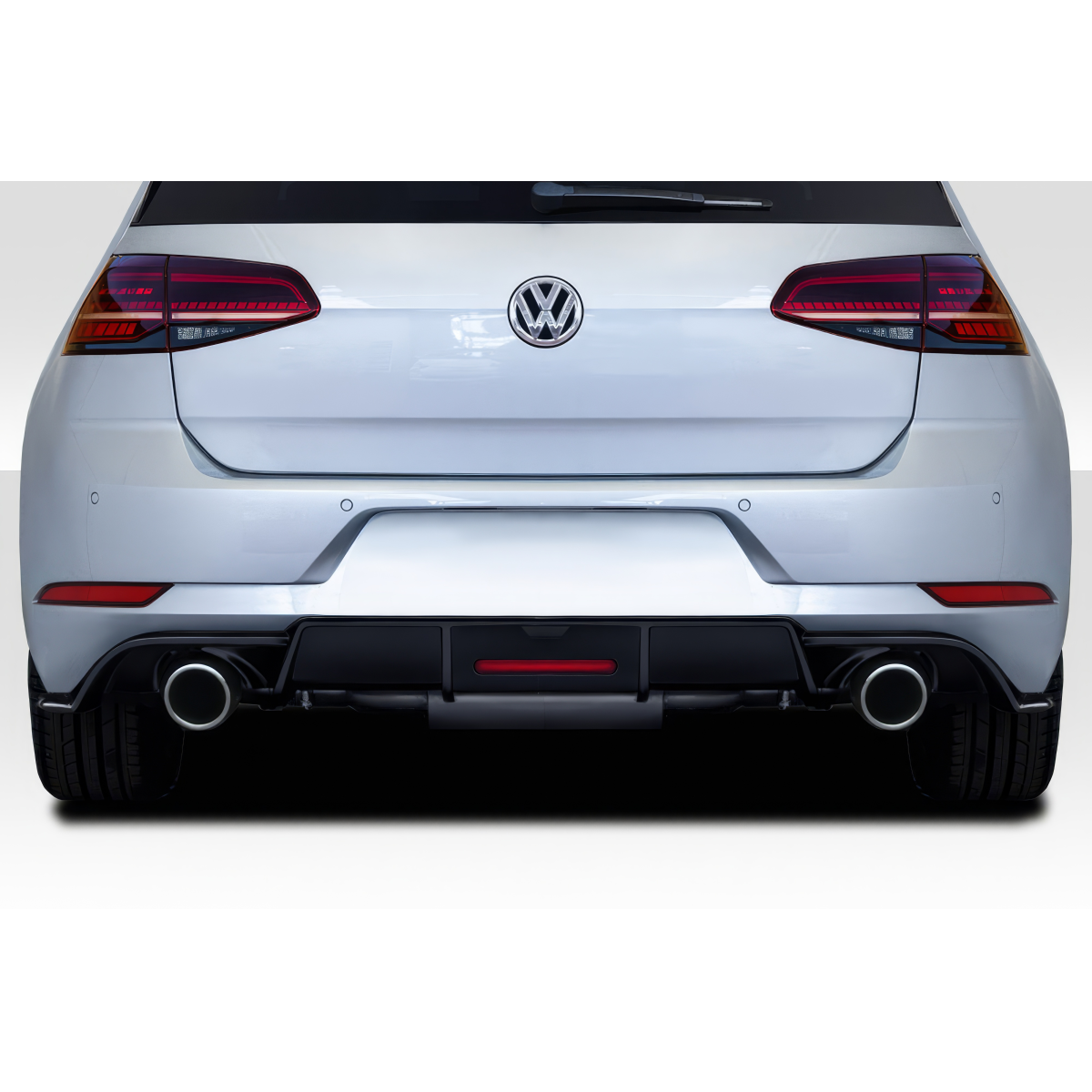 Modify your Volkswagen Golf 2015 with our Exterior/Diffusers - Rear view showing the diffuser at straight angle