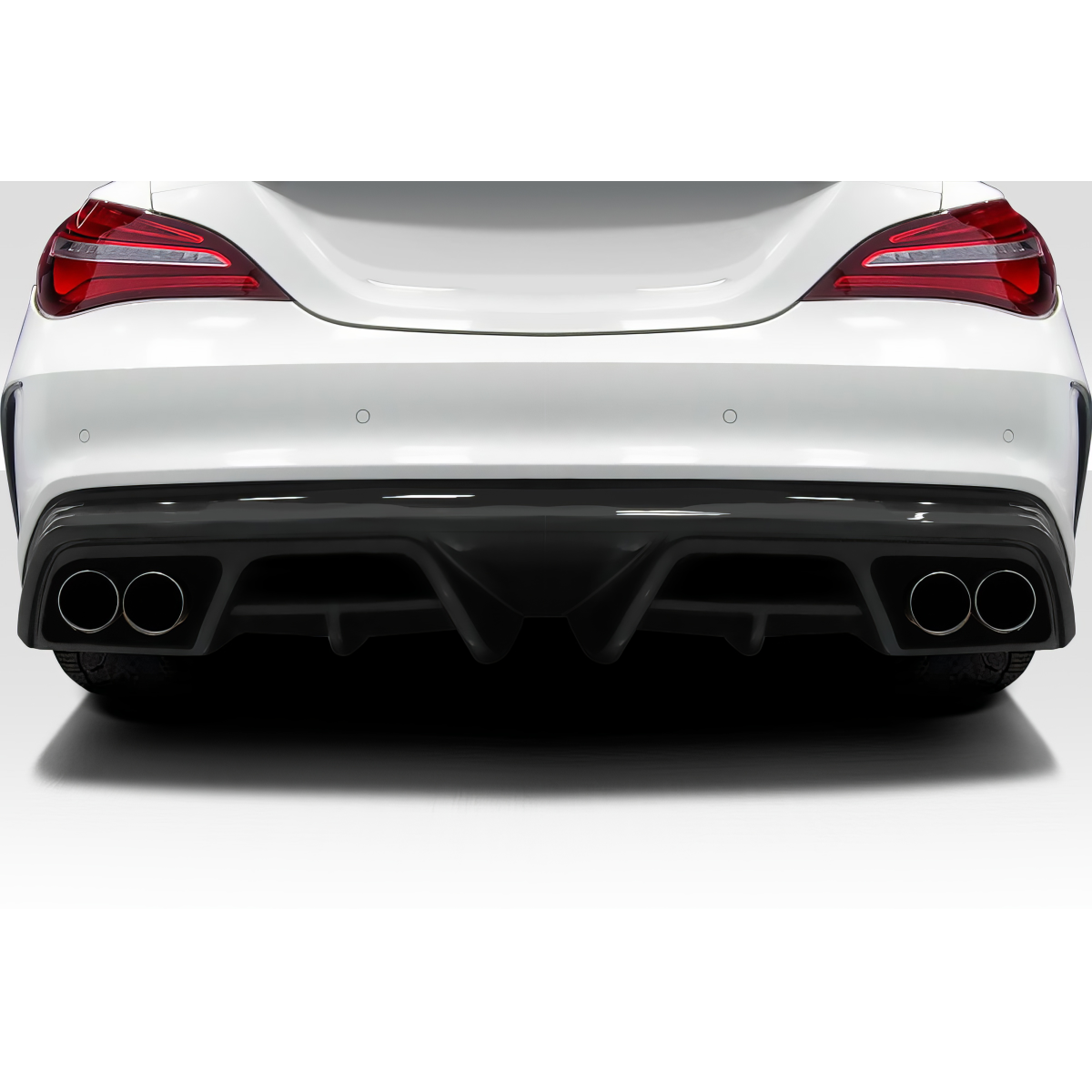 Modify your Mercedes-Benz CLA250 2014 with our Exterior/Diffusers - Image is shown from a straight rear view