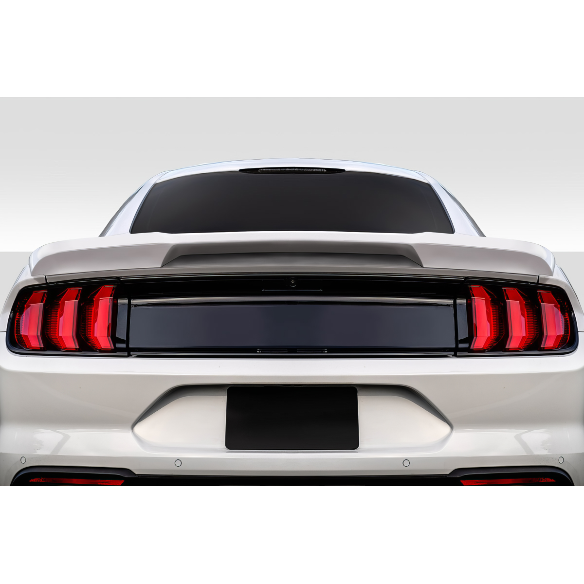 Modify your Ford Mustang 2015 with our Exterior/Wings - Rear view angle of the Mustang spoiler