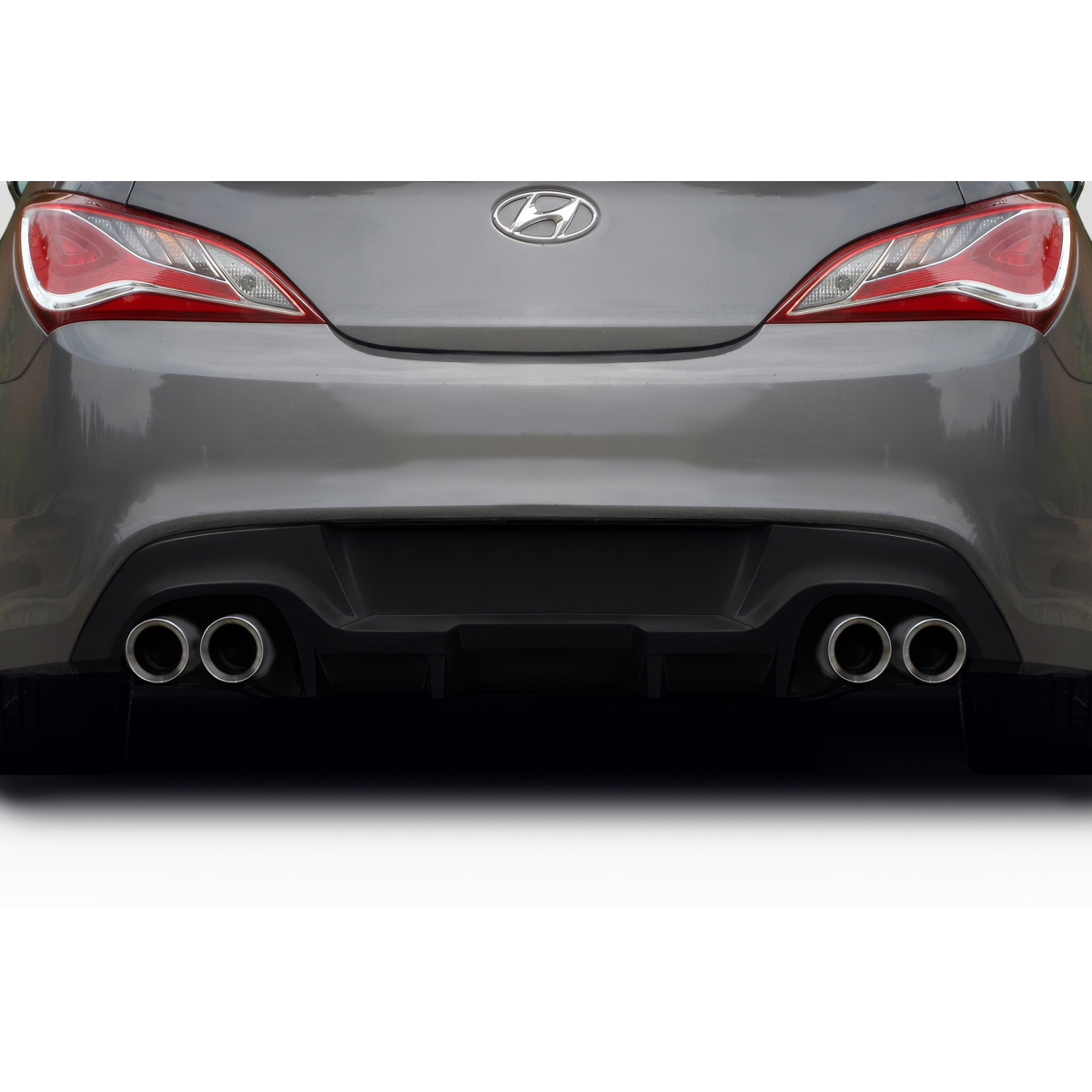 Modify your Hyundai Genesis 2010 with our Exterior/Diffusers - Rear view of the car at a straight angle