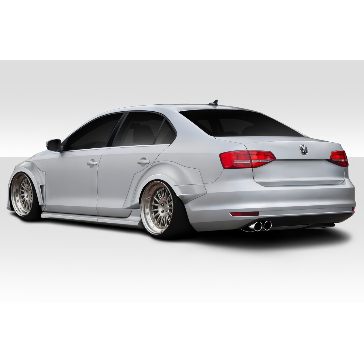 Modify your Volkswagen Jetta 2011 with our Exterior/Complete Body Kits - Image shows vehicle at a rear three quarter angle