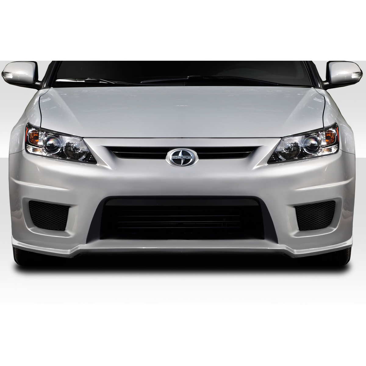 Modify your Scion tC 2011 with our Exterior/Front Bumpers or Lips - Front view of vehicle part at head-on angle