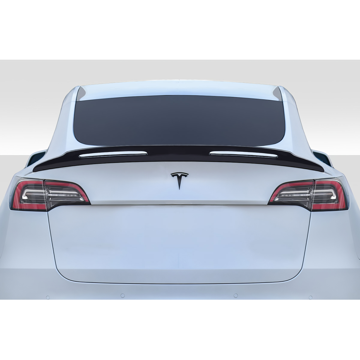 Modify your Tesla Y 2020 with our Exterior/Wings - Rear view of Tesla Y at a slight downward angle