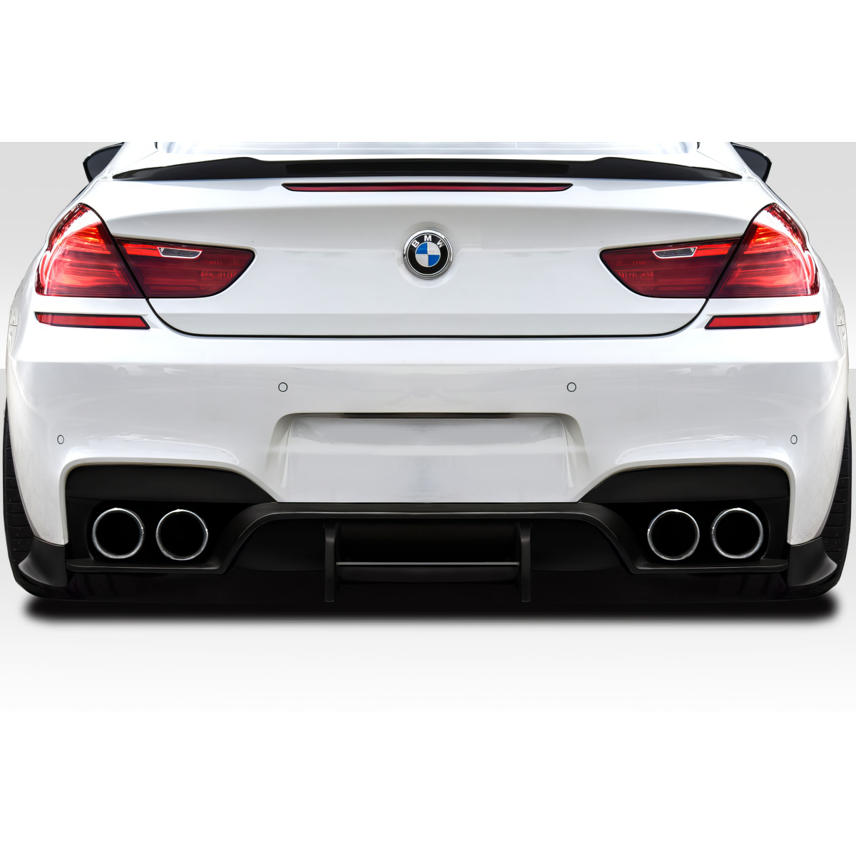 Modify your BMW 3-Series 2011 with our Exterior/Diffusers - Rear view of the vehicle at a straight angle