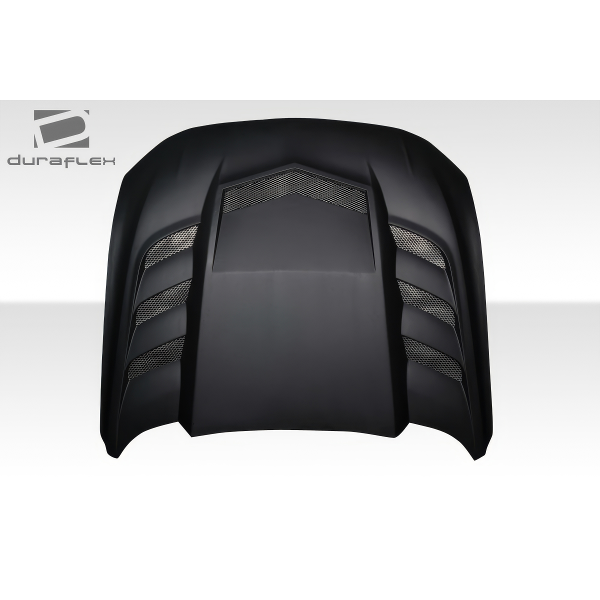 Modify your Ford Mustang 2018 with our Exterior/Hoods - Front view of a vehicle hood