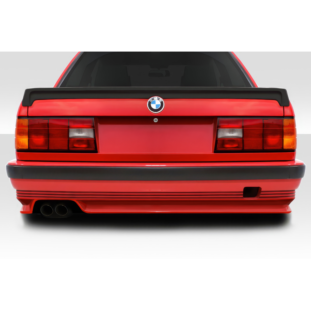 Modify your BMW 3-Series 1984 with our Exterior/Rear Bumpers or Lips - Viewing from the rear at a straight angle