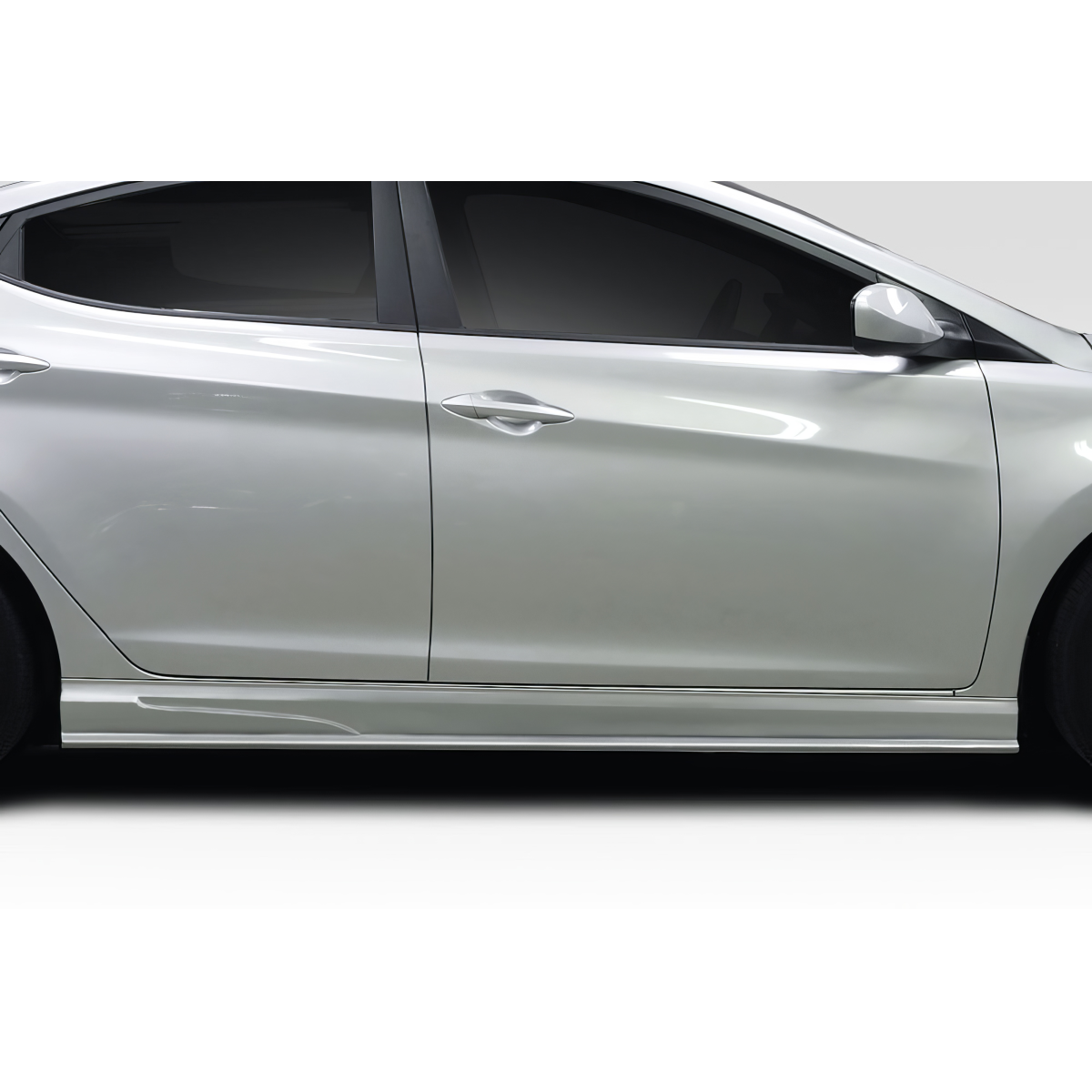 Modify your Hyundai Elantra 2011 with our Exterior/Side Skirts - Side view showing side skirts at profile angle