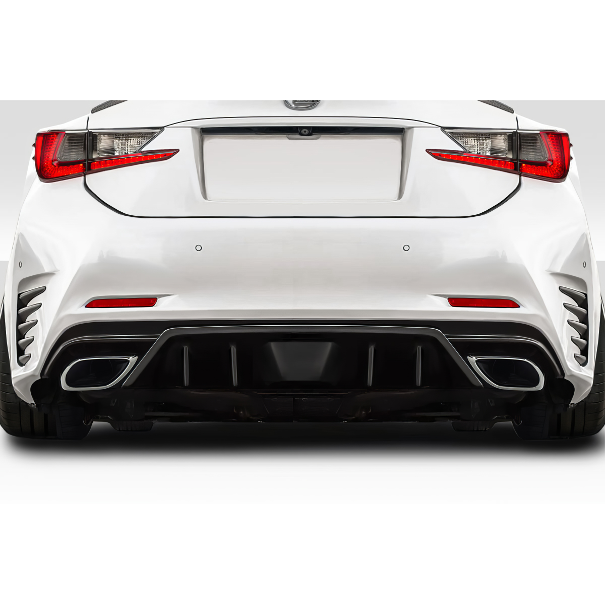 Modify your Lexus RC-F 2015 with our Exterior/Diffusers - Rear view of vehicle part angled straight on