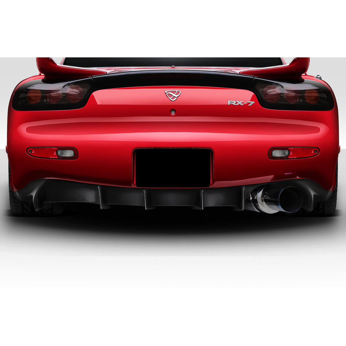 Modify your Mazda RX-7 1993 with our Exterior/Diffusers - Straight on to the rear view of the car