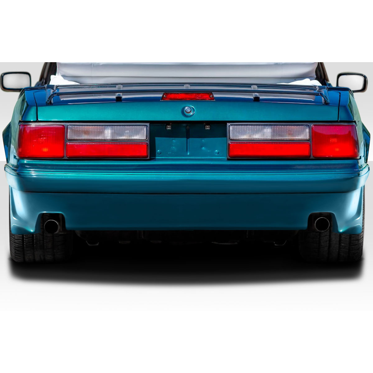 Modify your Ford Mustang 1979 with our Exterior/Diffusers - Rear view of a car at a straight angle