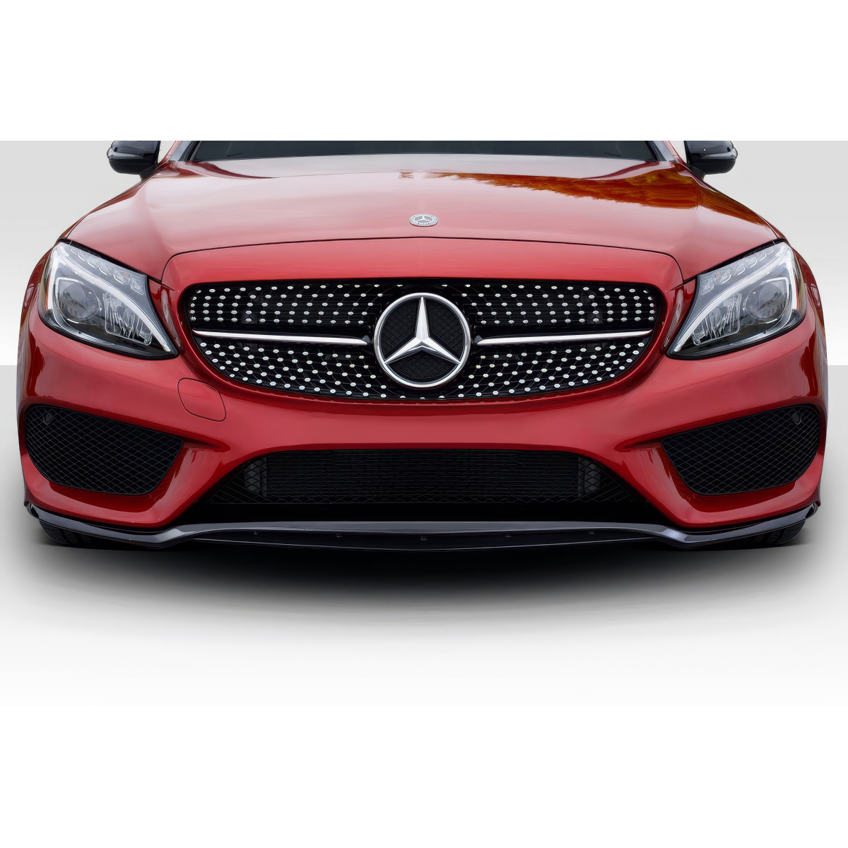 Modify your Mercedes-Benz C300 2015 with our Exterior/Front Bumpers or Lips - Front view of car at zero degree angle