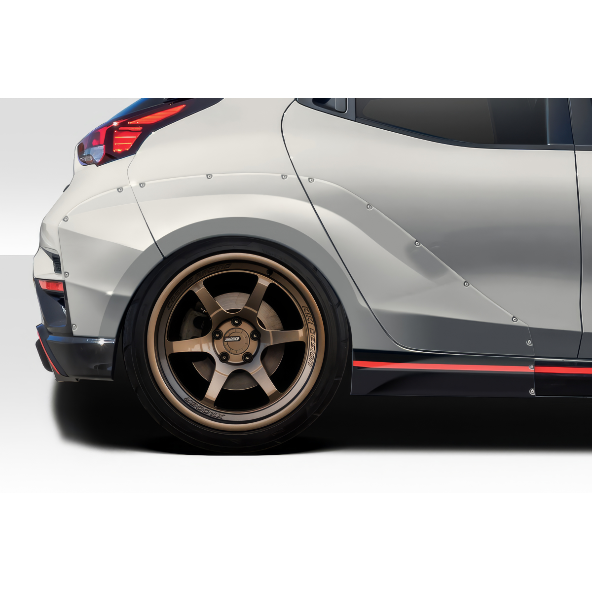 Modify your Hyundai Veloster 2019 with our Exterior/Fenders - Side angle view showcasing rear fender flares