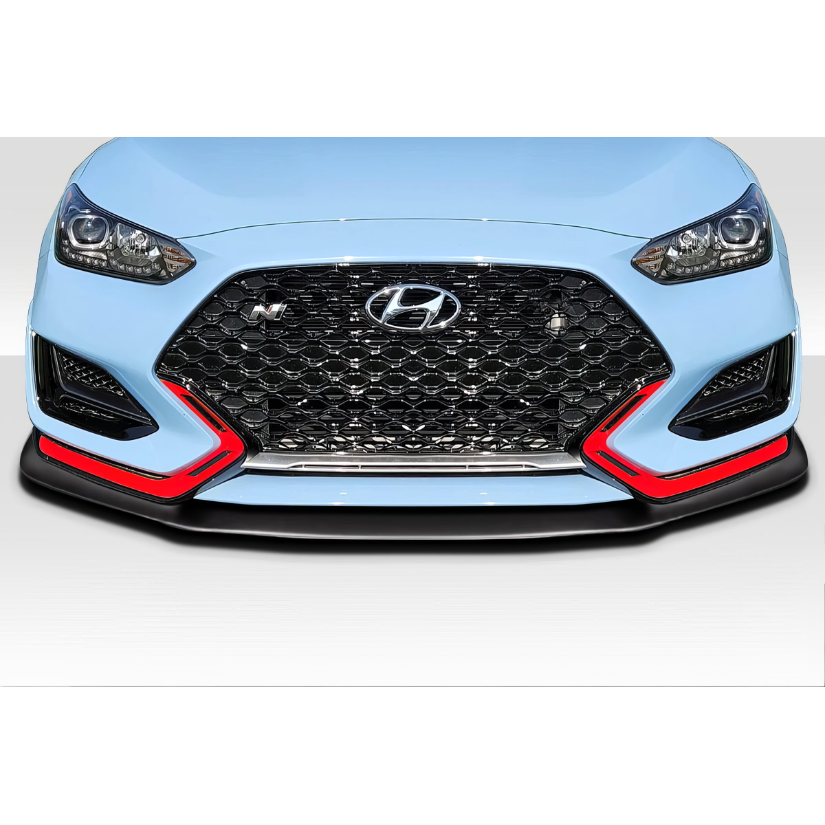 Modify your Hyundai Veloster 2019 with our Exterior/Front Bumpers or Lips - Front view at eye level angle