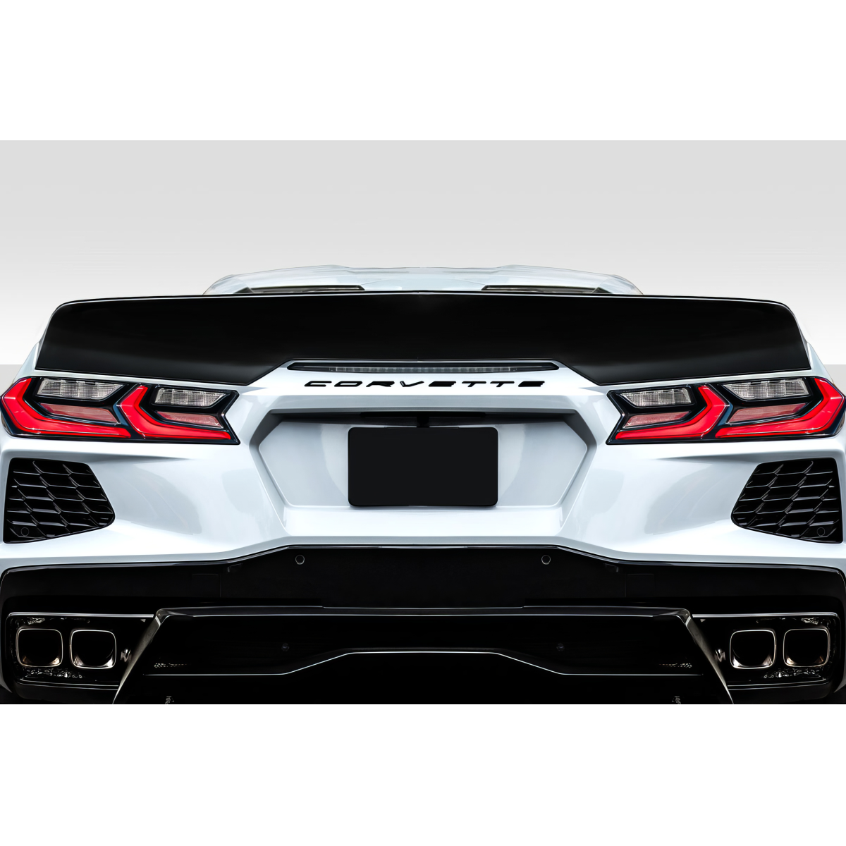 Modify your Chevrolet Corvette 2020 with our Exterior/Wings - Viewed from the rear at level angle