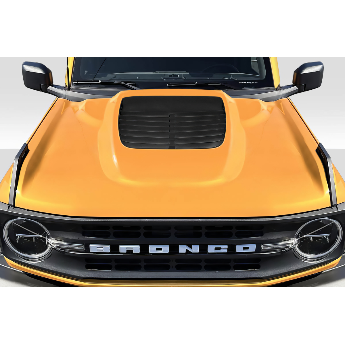 Modify your Ford Bronco 2021 with our Exterior/Hoods - Top down view of the vehicle hood