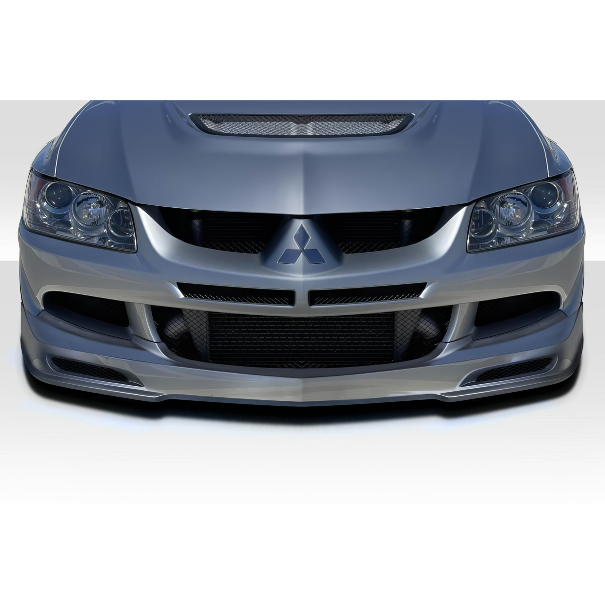 Modify your Mitsubishi Evolution 2003 with our Exterior/Front Bumpers or Lips - Front view of bumper at eye level angle