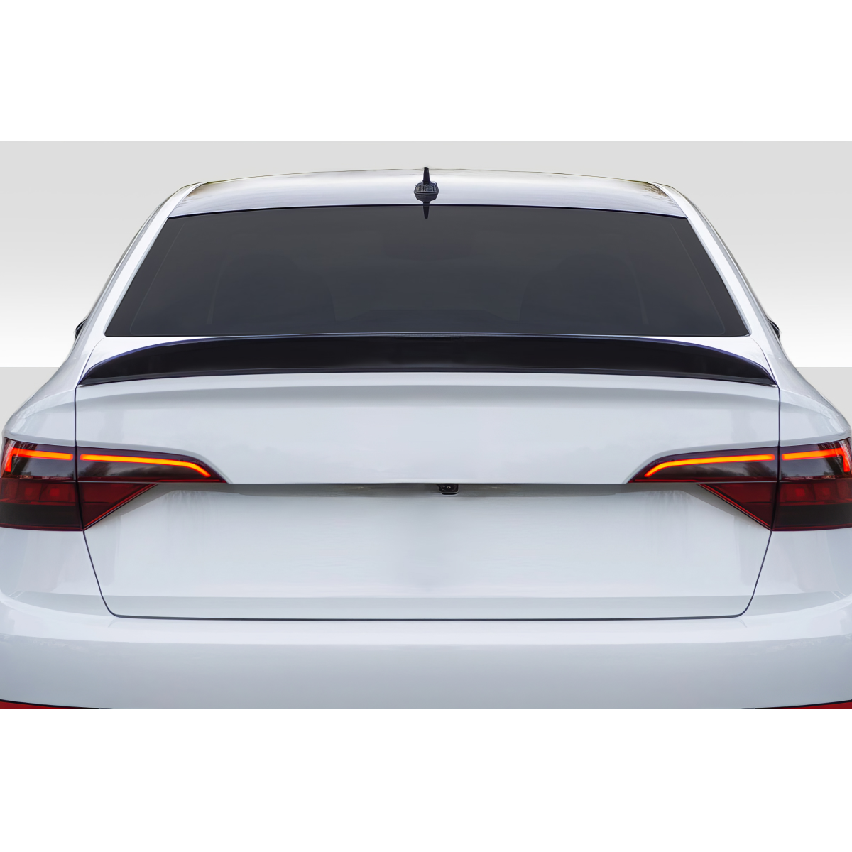 Modify your Volkswagen Jetta 2019 with our Exterior/Wings - Rear view angle of vehicle showing rear wing