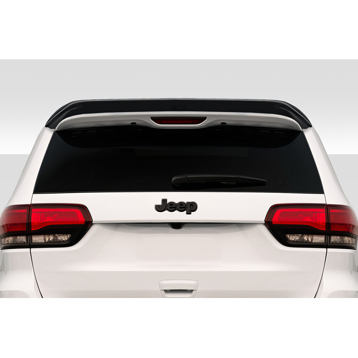 Modify your Jeep Cherokee 2011 with our Exterior/Wings - Rear view angle of the SUV looking downward