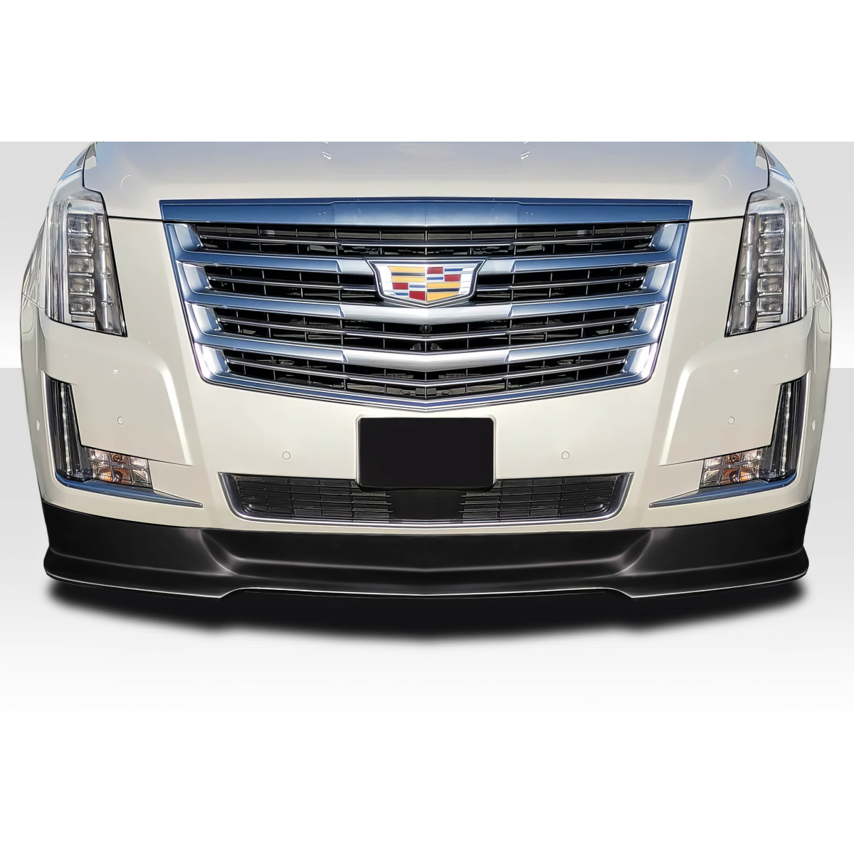 Modify your Cadillac Escalade 2015 with our Exterior/Front Bumpers or Lips - Front view of front lip spoiler at straight angle