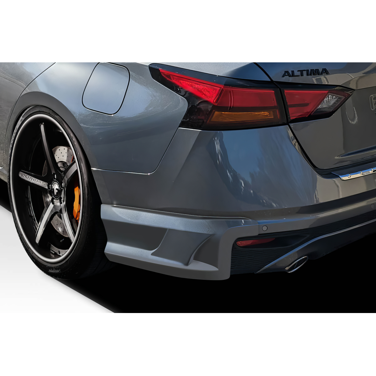 Modify your Nissan Altima 2019 with our Exterior/Rear Bumpers or Lips - Rear angle view of Nissan Altima part