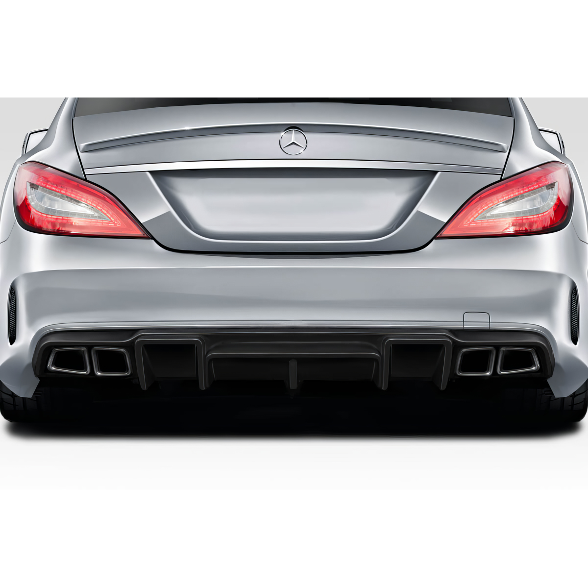 Modify your Mercedes-Benz CLS-Class 2012 with our Exterior/Diffusers - Rear view angle showing the diffuser design