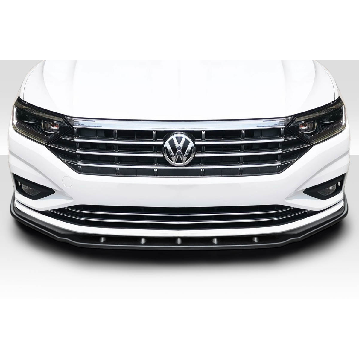 Modify your Volkswagen Jetta 2019 with our Exterior/Front Bumpers or Lips - Front view angle showcasing the front lip spoiler