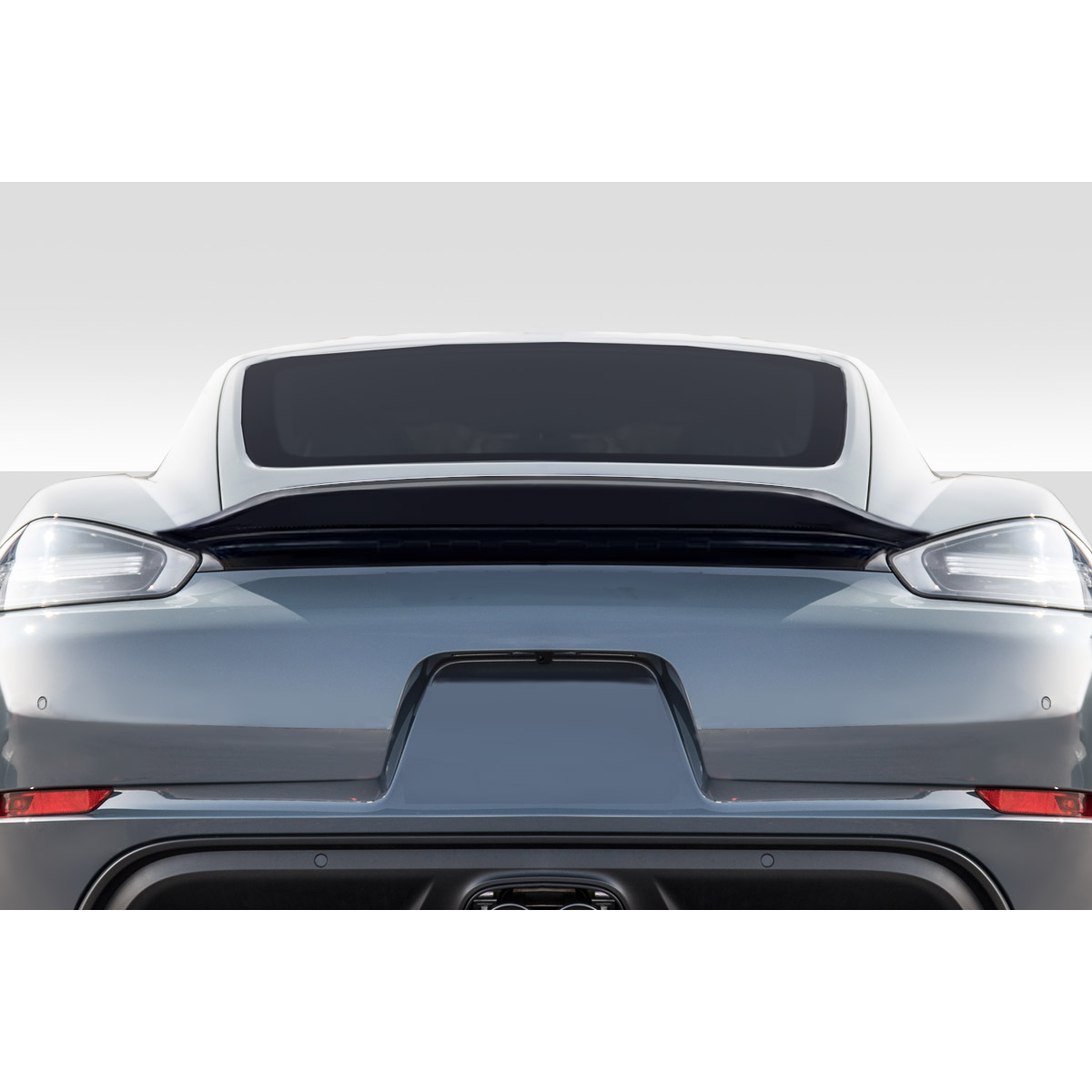 Modify your Porsche Cayman 2014 with our Exterior/Wings - Rear view of the vehicle at zero degrees angle