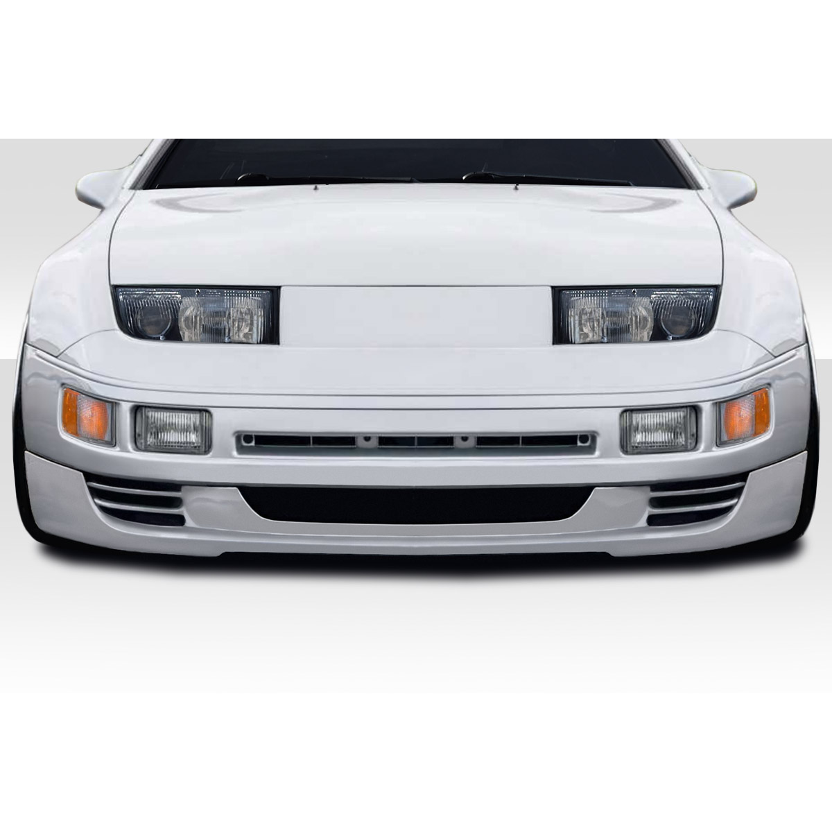 Modify your Nissan 300ZX 1990 with our Exterior/Front Bumpers or Lips - Front view of the vehicle part angled straight on