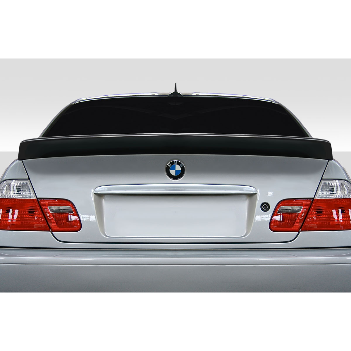 Modify your BMW 3-Series 2000 with our Exterior/Wings - Rear view of vehicle at a straight angle