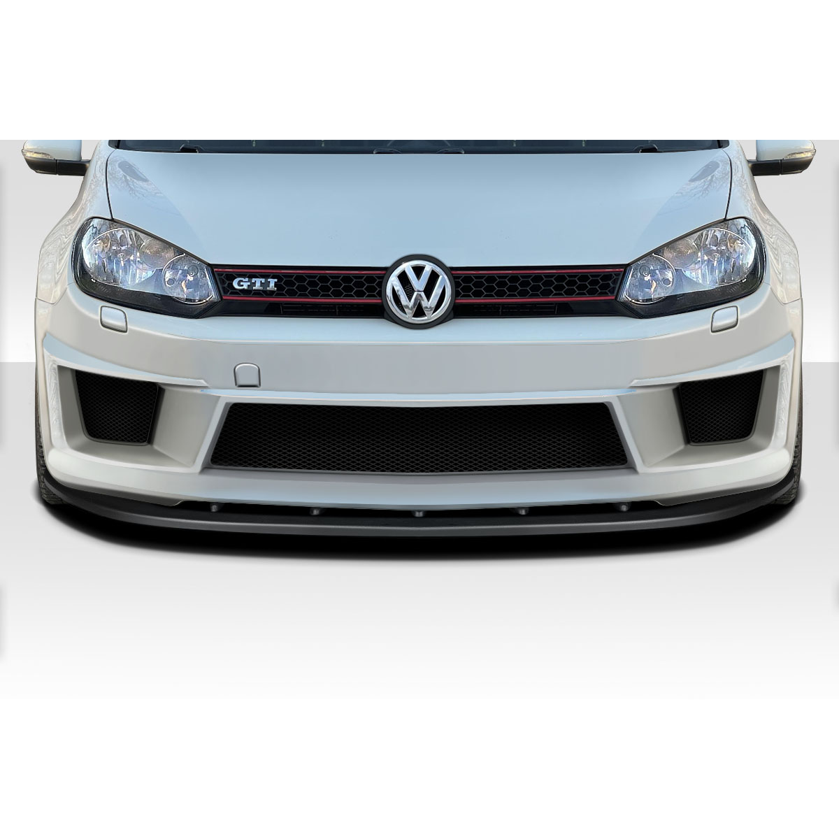 Modify your Volkswagen Golf 2010 with our Exterior/Front Bumpers or Lips - Front view at a slightly low angle