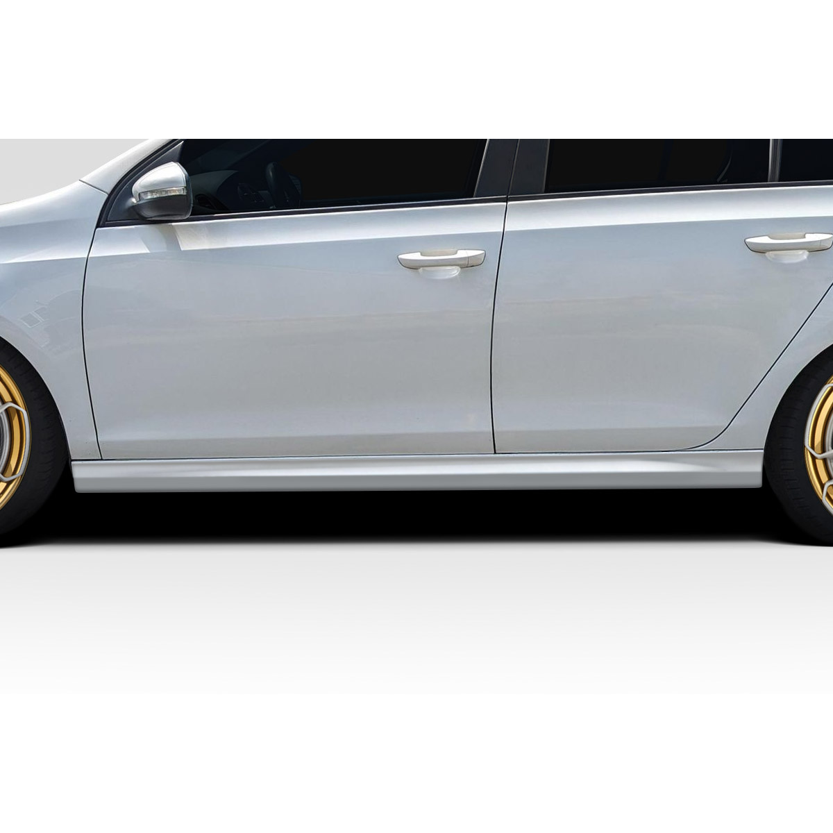 Modify your Volkswagen Golf 2010 with our Exterior/Side Skirts - Side view of vehicle at a straight angle