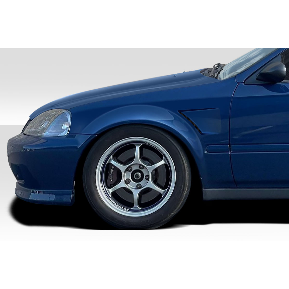 Modify your Honda Civic 1996 with our Exterior/Fenders - Side angle view of front fender