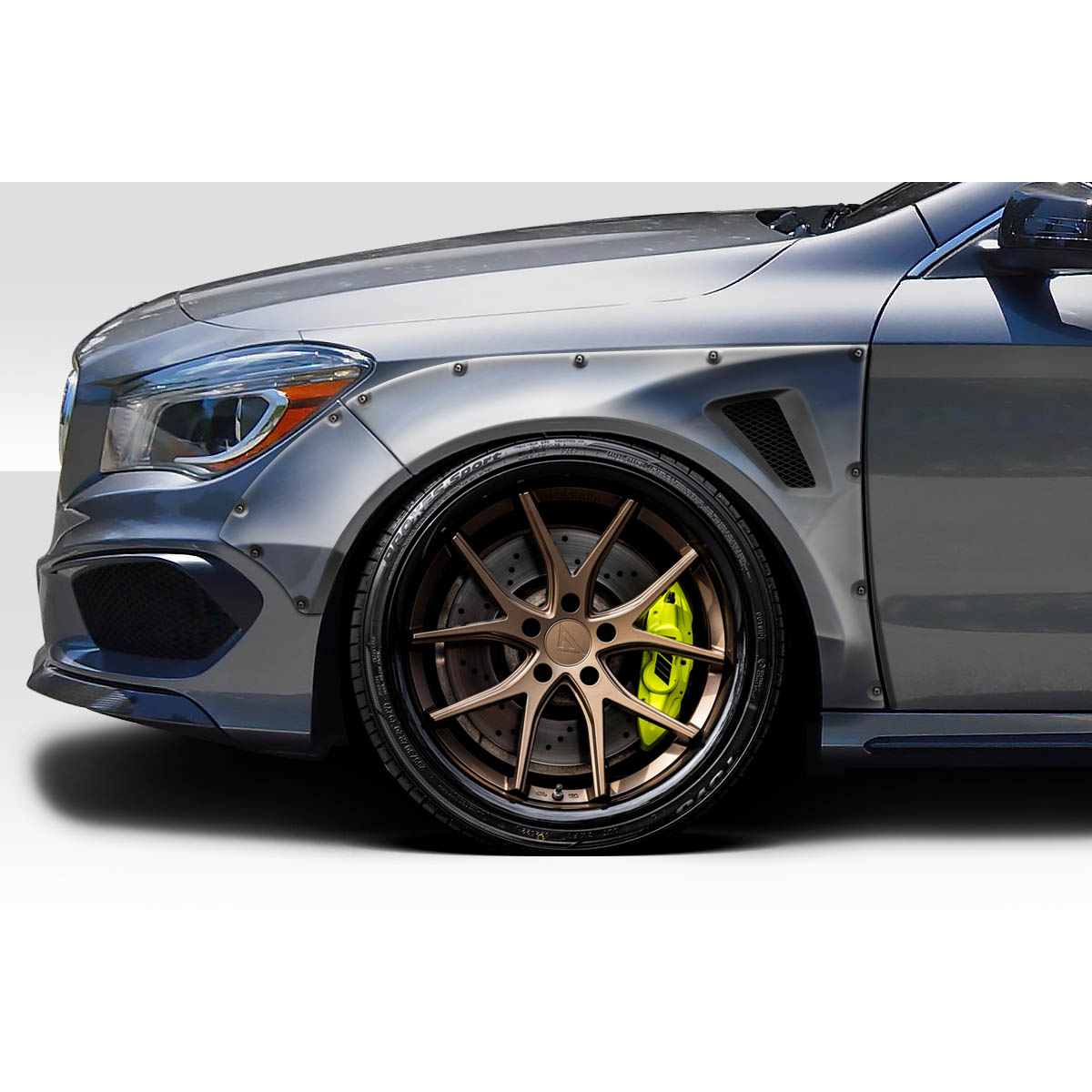 Modify your Mercedes-Benz CLA250 2014 with our Exterior/Fenders - Side view showcasing front fender flares