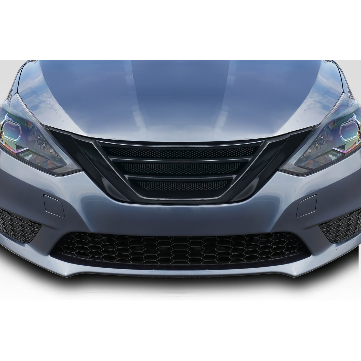 Modify your Nissan Sentra 2016 with our Exterior/Grilles - Front angle view of grille part