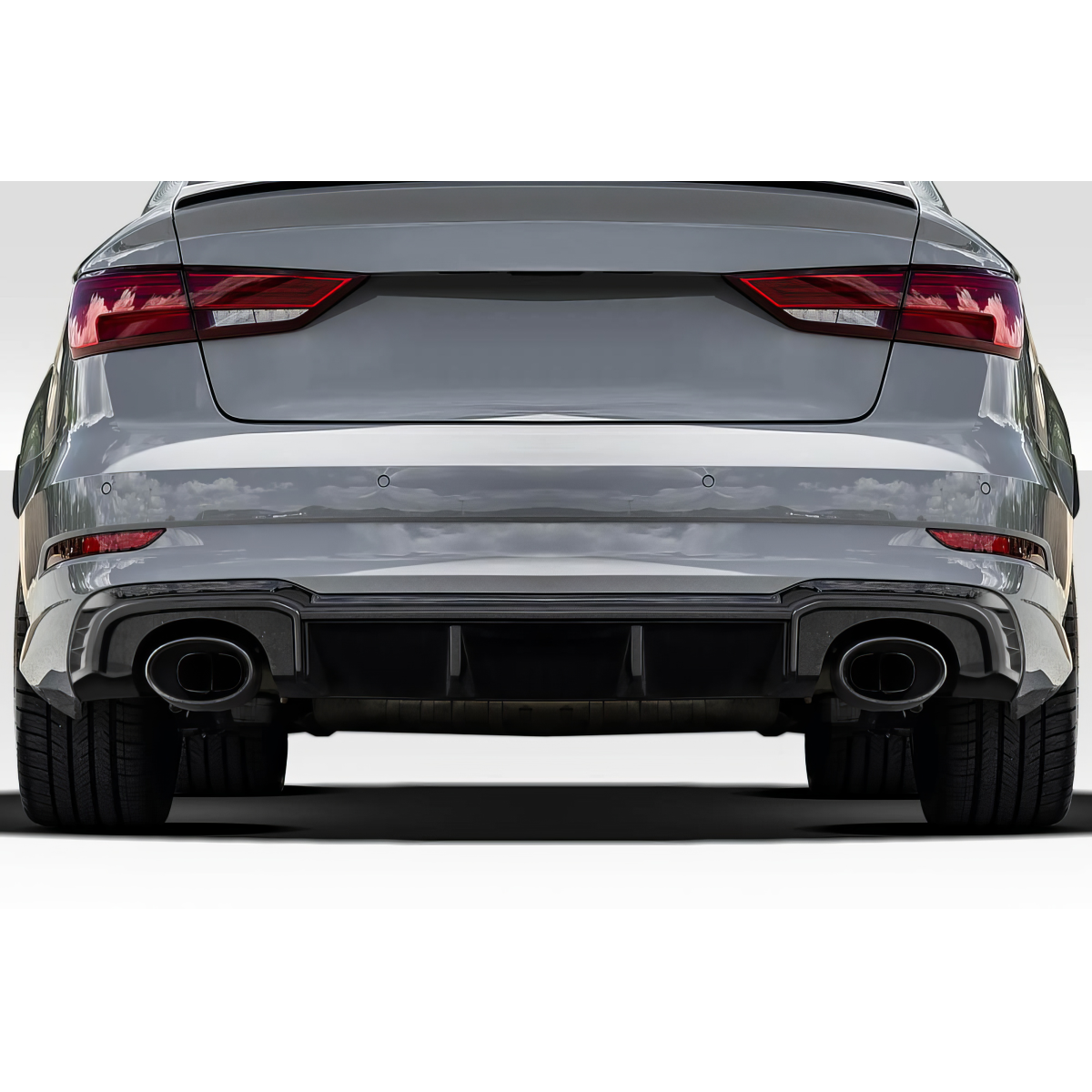 Modify your Audi RS3 2018 with our Exterior/Diffusers - The image shows the rear angle of the vehicle