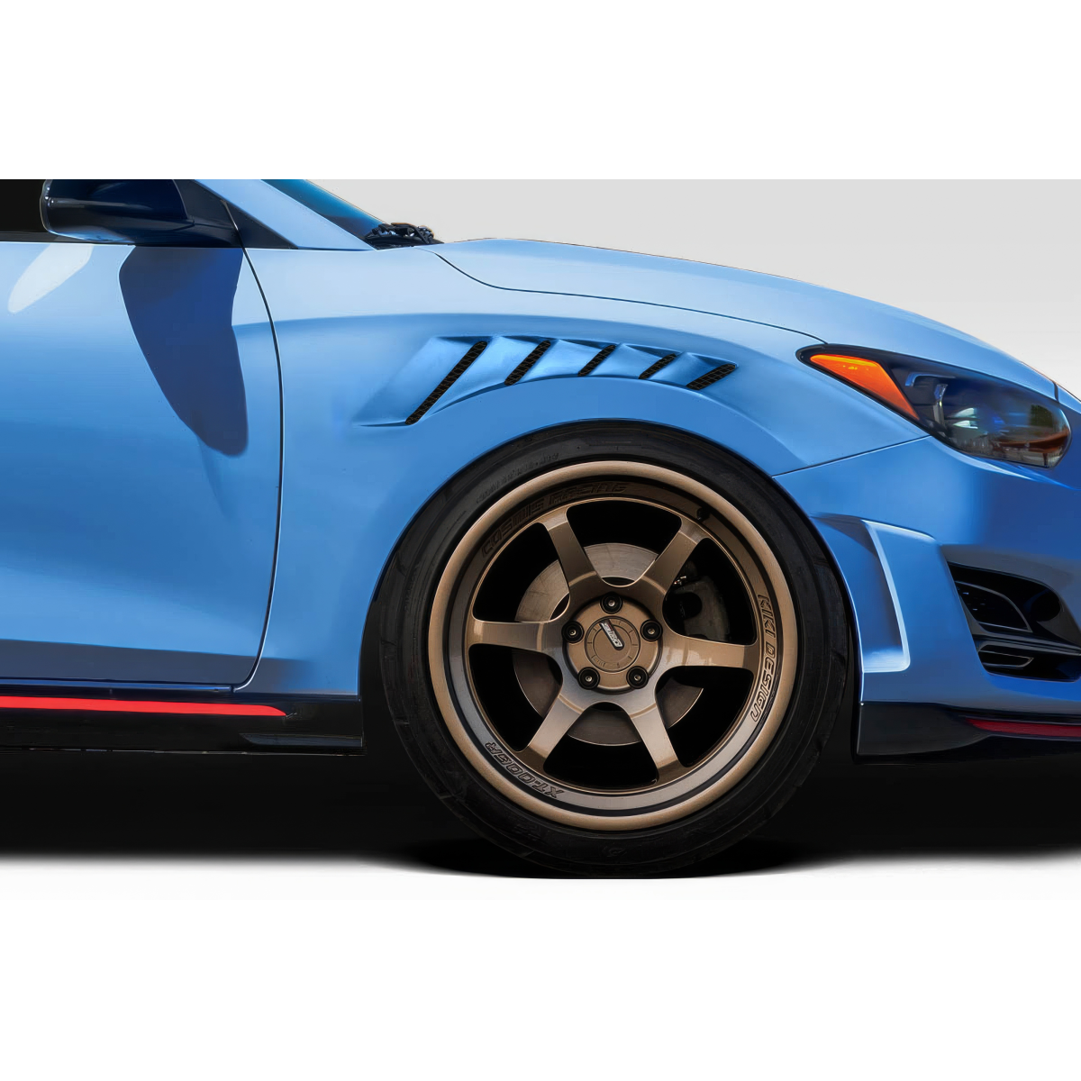 Modify your Hyundai Veloster 2019 with our Exterior/Fenders - Front angle showing fender and wheel details