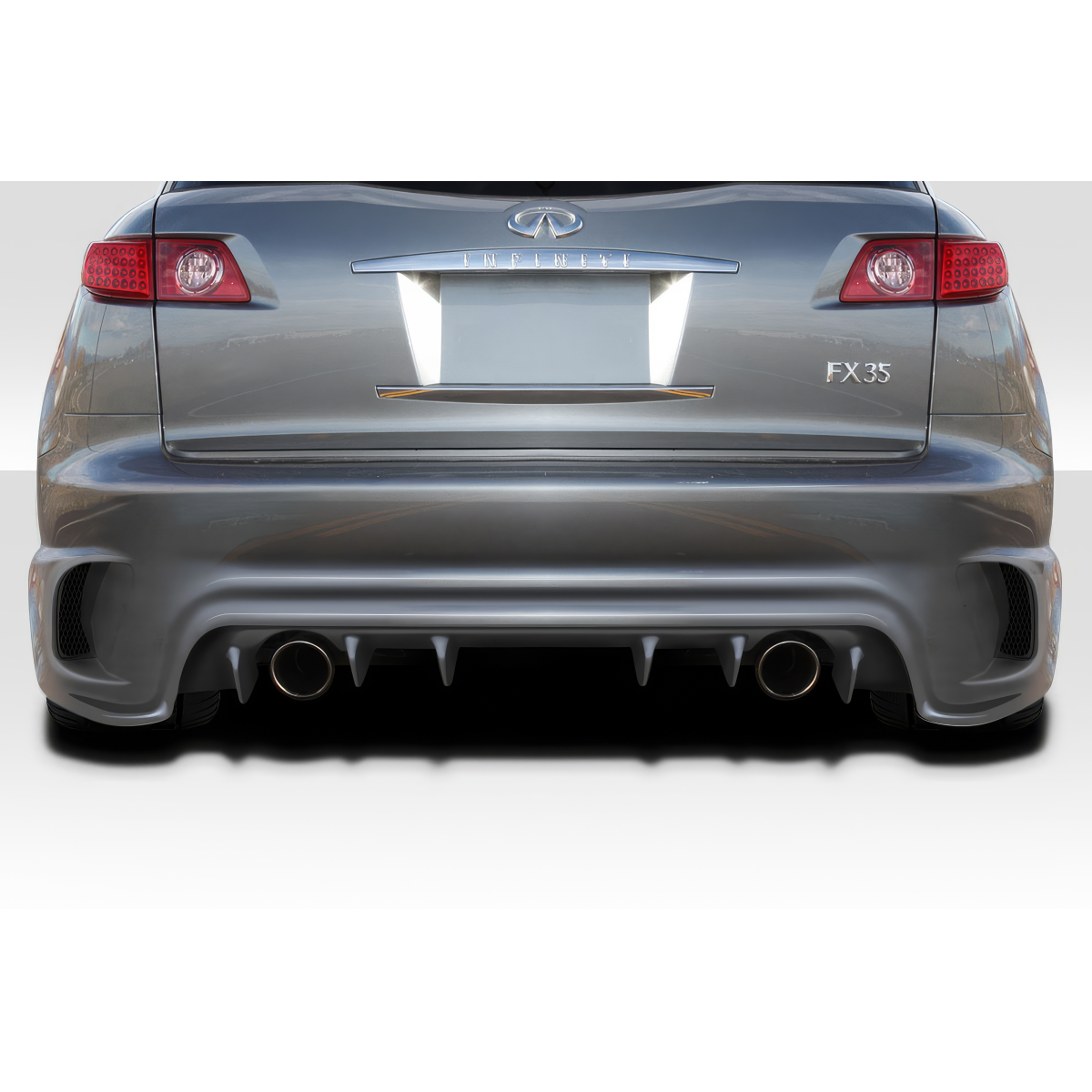 Modify your Infiniti FX 2003 with our Exterior/Rear Bumpers or Lips - Rear view at a straight angle