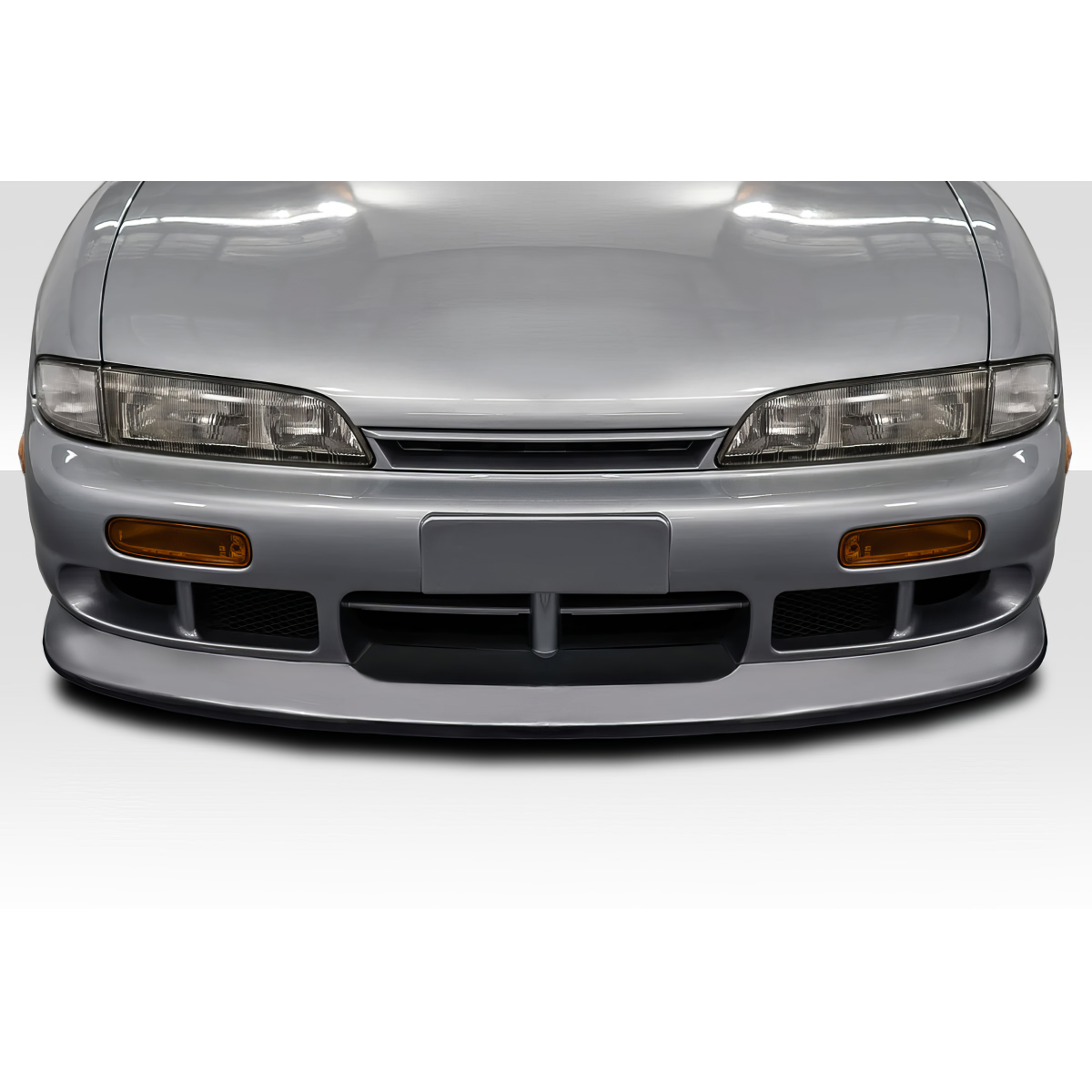 Modify your Nissan 240SX 1995 with our Exterior/Front Lips - Front view of front bumper lip spoiler