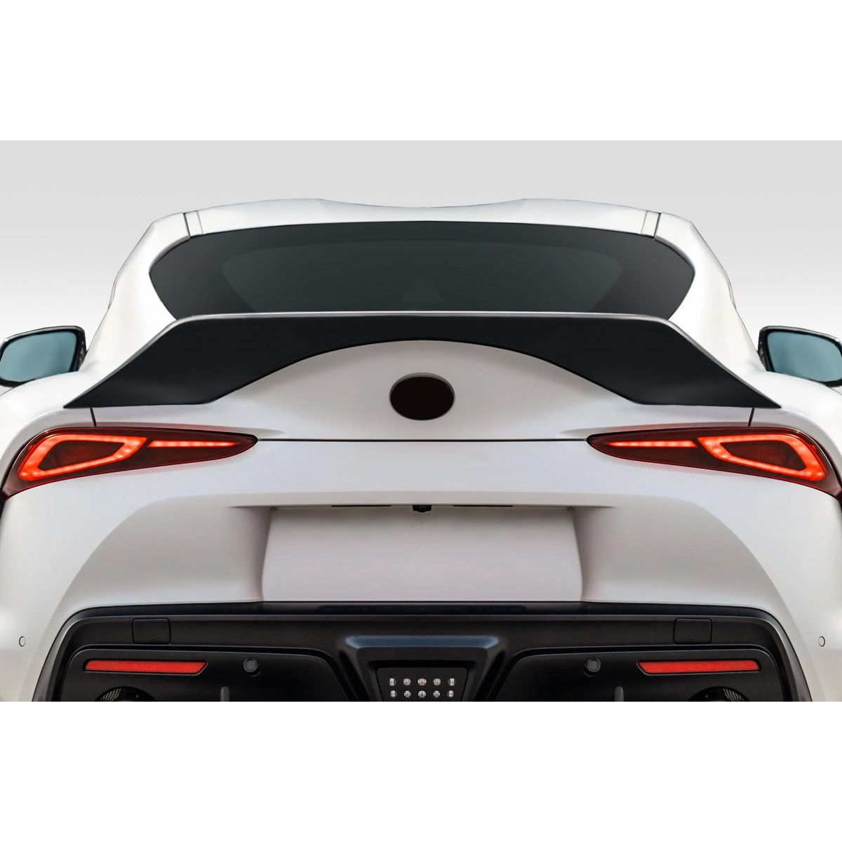 Modify your Toyota Supra 2019 with our Exterior/Wings - Rear view of a vehicle at a straight angle