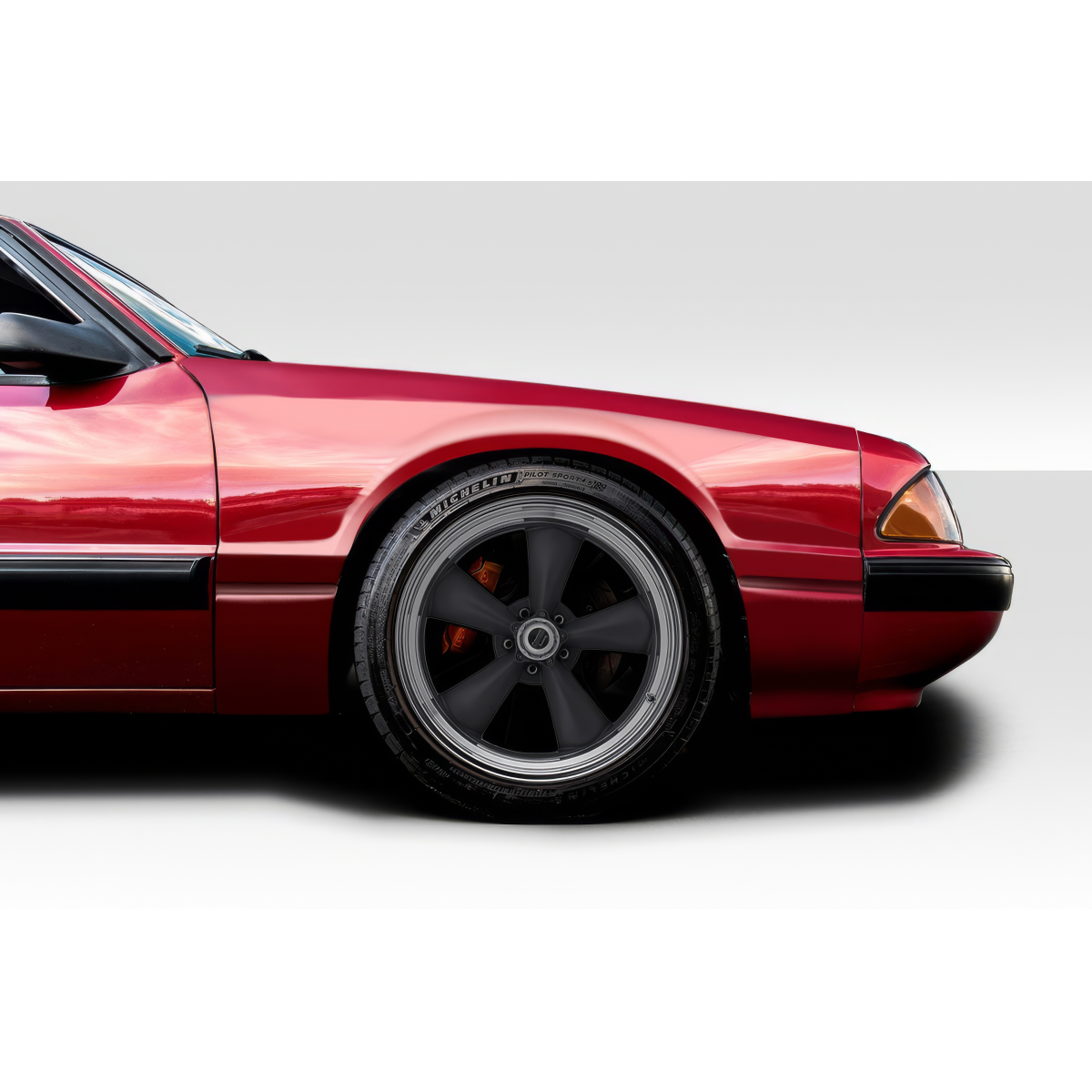 Modify your Ford Mustang 1979 with our Exterior/Fenders - Image shows side angle of fender flares